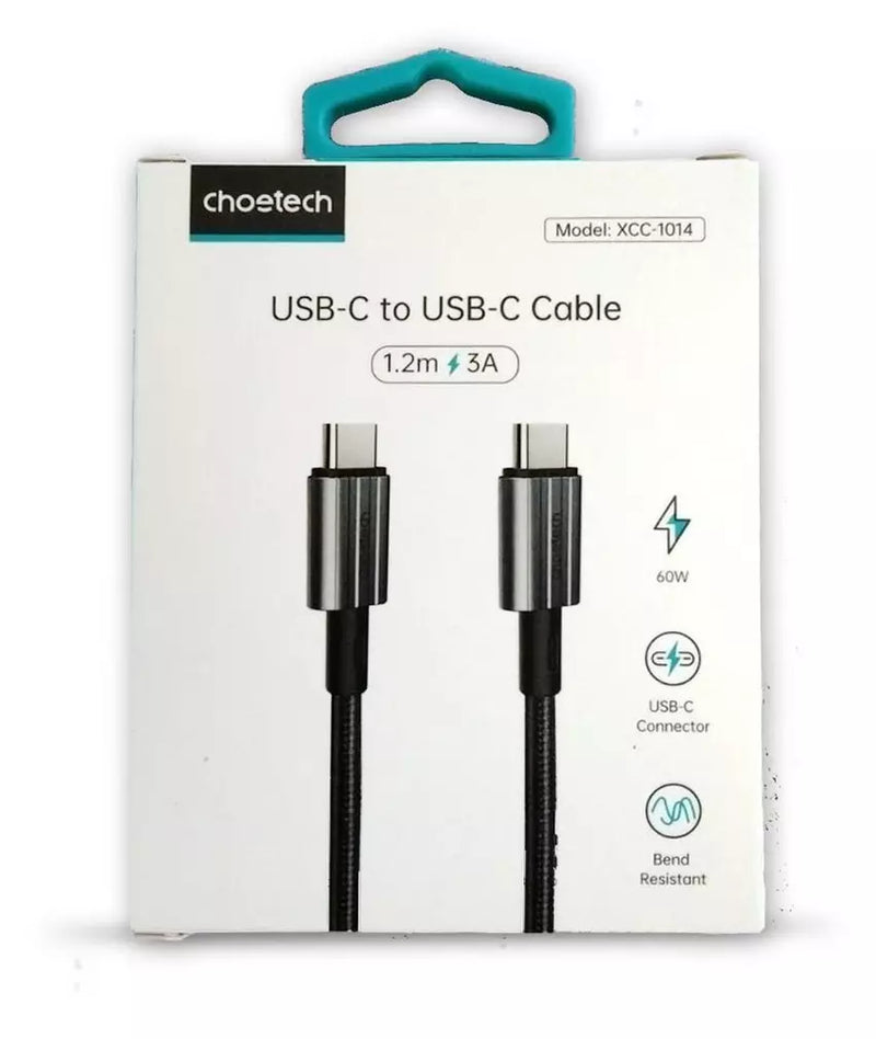 Choetech Cable USB-C to USB-C Cable 3A XCC-1014 - 60W - Black