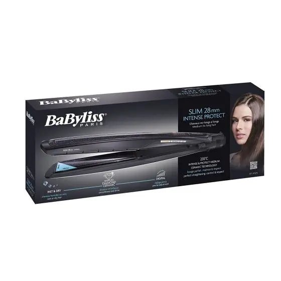 Babyliss Smooth Pro Hair Dryer, 2100 Watt, 6709DE - Black Rose Gold + Babyliss ST327E Hair Straightener - Black Gift🎁