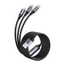 Joyroom 3-in-1 Fast Charging Original Cable (USB-A To Lightning, Type-C, Micro USB) 100W, 1.2m -  S-A21 - Black
