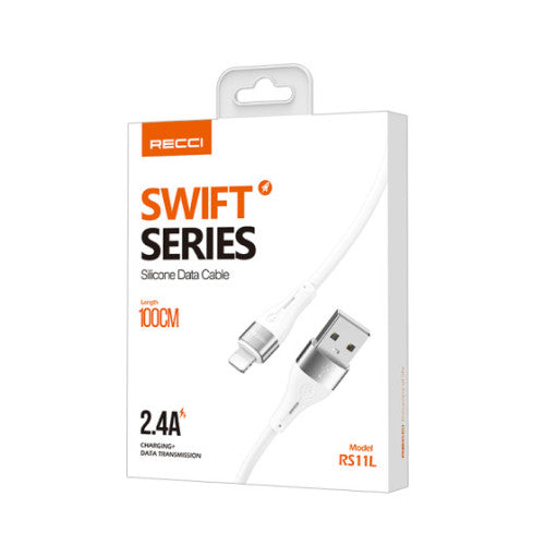 Recci Cable Type-C to Lightning  2.4A Fast Charging cable 1M - RS11L - White