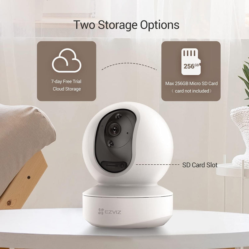 EZVIZ TY1 Pro Smart Home Camera Security - White - Black