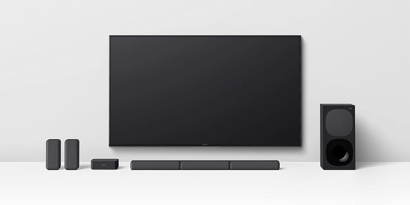 Sony Soundbar 5.1CH Real Surround 600 Watt Soundbar with Wireless Rear Speakers Bluetooth Dolby Digital HDMI ARC Optical Input - HT-S40R  - Black