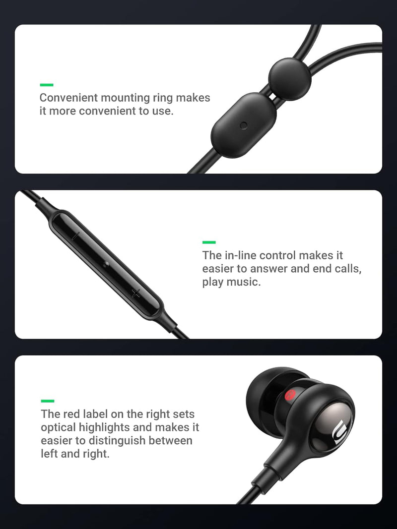 Ugreen in- Ear Earphones With 3.5 Mm Plug - Black