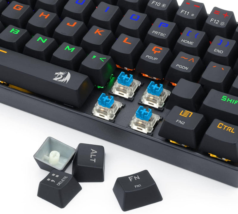 Redragon K606R Lakshmi Gaming Keyboard Blue Switch - Black