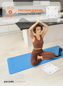 ميزان الجسم الذكي بورودو لايف ستايل بتقنية البلوتوث مع تطبيق تفاعلي لنظامي التشغيل ايفون واندرويد، ومقياس دهون الجسم - PD-LSBSC-WH - أبيض