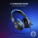 Razer Kraken V3 X Gaming Headset, 7.1 Surround Sound, 40mm Drivers, RGB Lighting, PC - Black