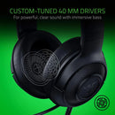 Razer Kraken X Lite Essential Wired Gaming Headset - Black