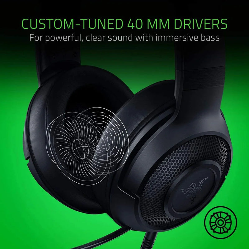 Razer Kraken X Lite Essential Wired Gaming Headset - Black