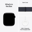 ساعة Apple Watch Series 10 الذكية [هيكل GPS مقاس 46 مم] مع هيكل من الألومنيوم وحلقات Ink Sport Loop - أسود
