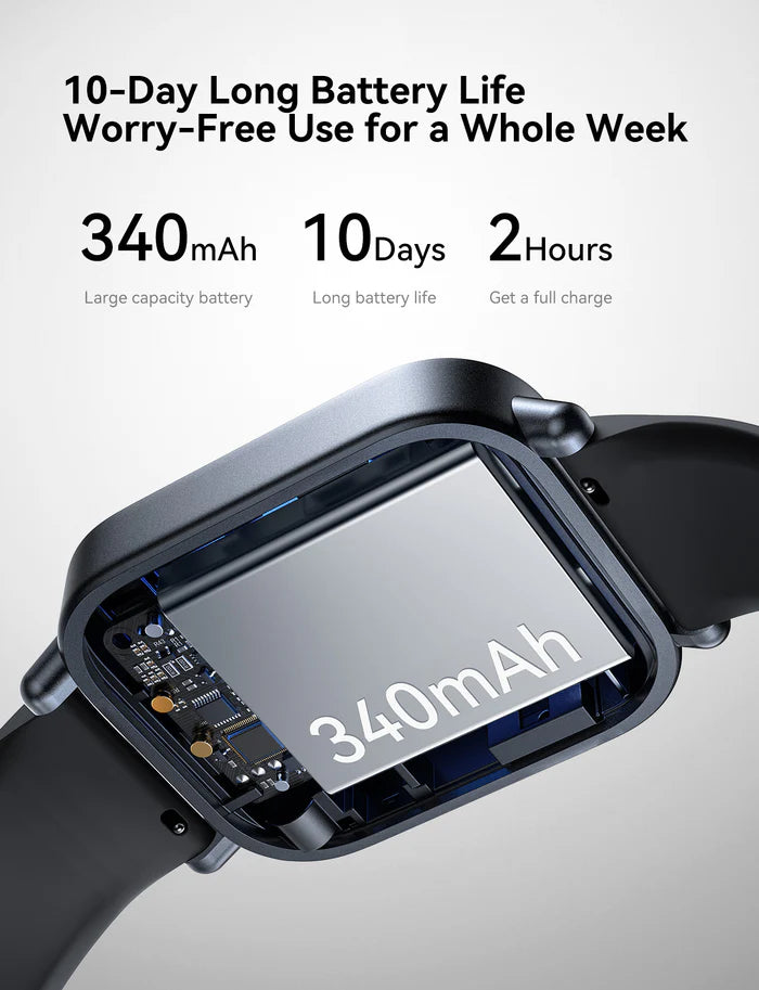 Joyroom Fit-Life Series Smart Watch , 1.96” HD TFT Display , 340 mAh Battery , Water Resistant - JR-FT3S - Titanium