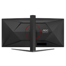 AOC CU34G4 شاشة ألعاب منحنية، مقاس 34 بوصة، لوحة VA، معدل تحديث 180 هرتز، زمن استجابة 0.5 مللي ثانية - أسود/أحمر