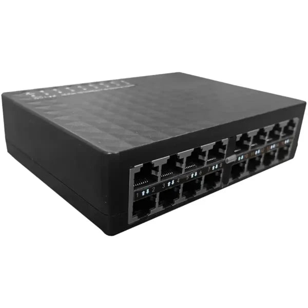 AirLive Desktop Switch 16 Ports 10/100 Mbps - Live-E16 - Black