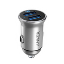 أنكر شاحن سيارة ثنائي المنافذ - فضي