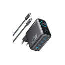 Anker Fast Charger For Four Devices 140w, 4Port, PD 3.1 - With USB-C-Cable - Black