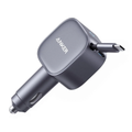 Anker Nano 75W USB-C Car Charger with Built-in Retractable USB-C Cable - Gray
