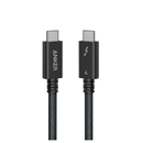 أنكر برايم ثندربولت كابل 4 بطول 3.3 قدم، بقدرة 240 واط، وسرعة نقل بيانات 40 جيجابت في الثانية - أسود