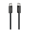 أنكر زولو كابل شحن سريع مضفر، USB-C إلى USB-C، بقدرة 240 واط - أسود