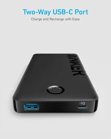 Anker 323 USB-C Power Bank 10000mAh 12W PowerCore PIQ - A1334H11 - Black