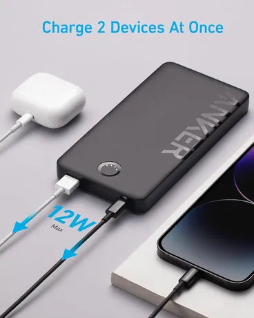 Anker 323 USB-C Power Bank 10000mAh 12W PowerCore PIQ - A1334H11 - Black
