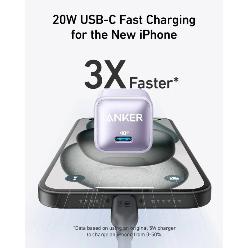 Anker 511 Charger Nano Pro Charging Dock 20w - Purple