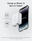 أنكر 521 باور كور فيوجن باور بانك - شاحن حائطي 45 وات مع شاحن محمول، منفذ USB-C مزدوج - أبيض