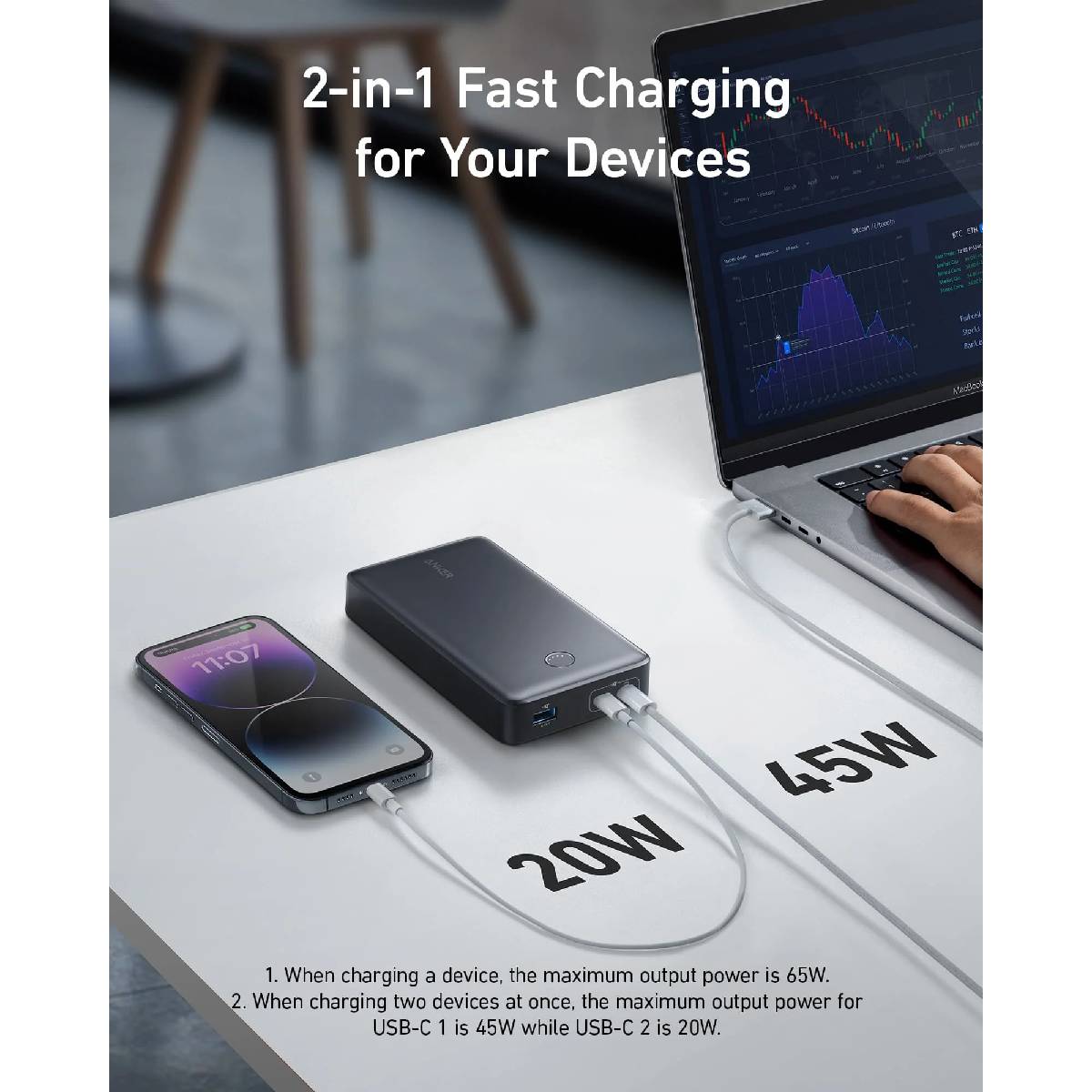 新品未使用　Anker 537 Power Bank Anker 537 Power Bank Power Core 24K 65w for Laptop
