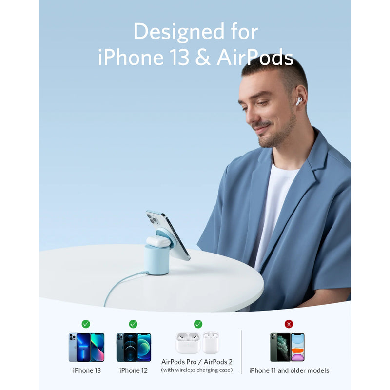 Anker 623 Magnetic Wireless Charger + Anker Soundcore K20i Bluetooth Earphone Free Gift 🎁