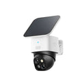 Anker Eufy Security S340 Solocam W/Less Outdoor Solar Panel - Lteration 1 - 3K Dual Lens PTZ Cam - T81703W1 - White