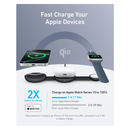 أنكر ماجو لوحة شحن 3 في 1 قابلة للطي، شاحن لاسلكي Qi2 بقوة 15 وات - أسود