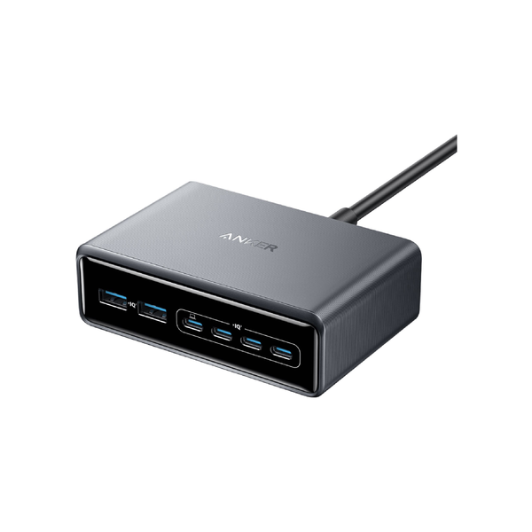 Anker Super Charging Multi-Port DeskTop Station 200W, 6port Gan - Black