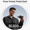 باور بانك أنكر ماج سيف 10000 مللي أمبير/ساعة، 15 وات، شحن فائق السرعة، معتمد من Qi2، بشاشة ذكية - أسود