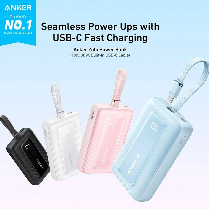Anker Zolo Power Bank-10000mAh -1USB-C Port -1USB-A Port