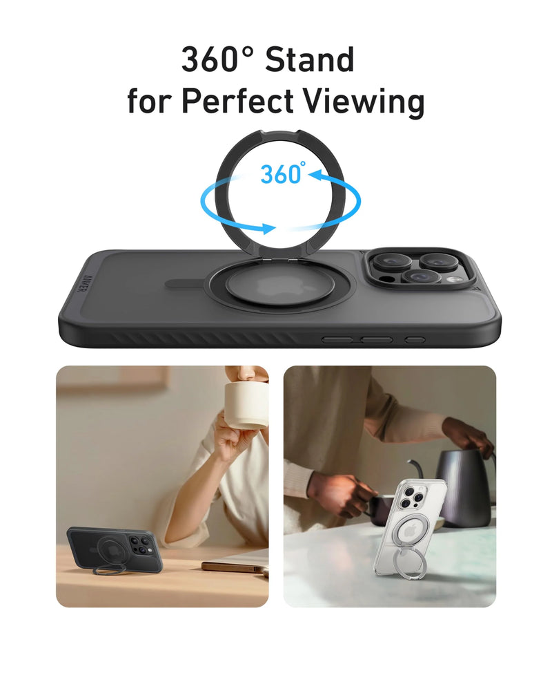 Anker iPhone 16 Pro Max Magnetic Case With Ring Stand - Clear