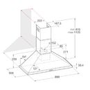 أريستون شفاط الهرمي المدمج، 90 سنتيمتر، AHPN9.7FLMX - فضي (شحن مجاني)