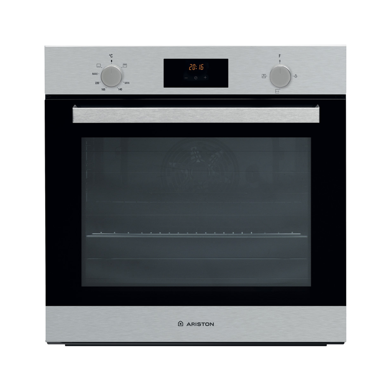 أريستون فرن مدمج 61 لتر، GS3 3Y4 30 IX A - فضي/أسود