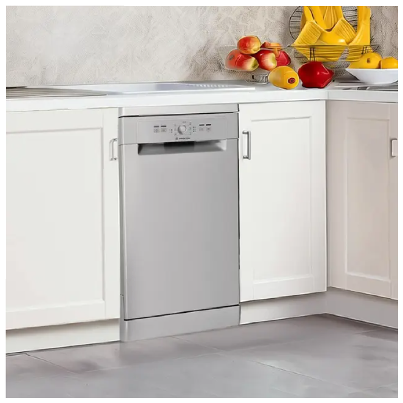 أريستون غسالة أطباق LSFE 1B19 S، 10 أشخاص - فضي (شحن مجاني)