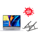Asus Vivobook X1605Z, Intel Core i7-1255U, 8GB RAM, 512GB SSD, Intel UHD Graphics, 16.0 FHD - Silver + Green Lion X-Foldable Laptop Stander Gift🎁