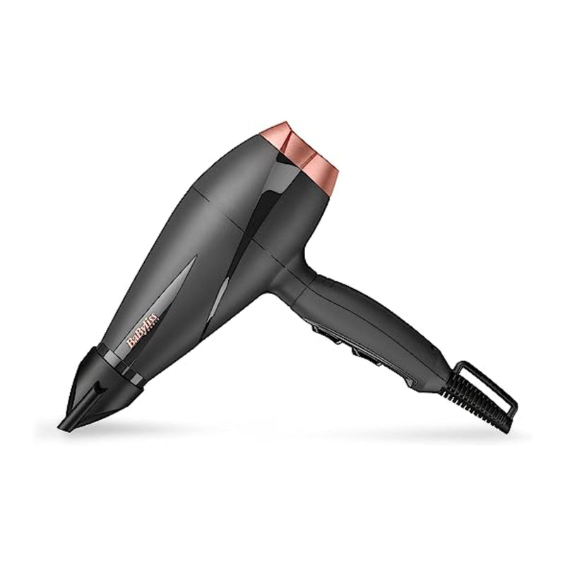 Babyliss Smooth Pro Hair Dryer, 2100 Watt, 6709DE - Black/Rose Gold