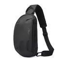  بانج 7306 حبال متعددة الوظائف ومقاومة للماء مع شحن USB، حقيبة صدر مضادة للسرقة - أسود