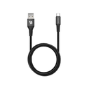 BayKron Premium 1.2M USB-A to USB-C 3.0A Charge and Sync Cable with Ultra Durable Bullet-Proof Aramid Fiber Exterior - Black
