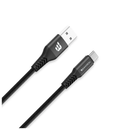 BayKron Premium 1.2M USB-A to USB-C 3.0A Charge and Sync Cable with Ultra Durable Bullet-Proof Aramid Fiber Exterior - Black