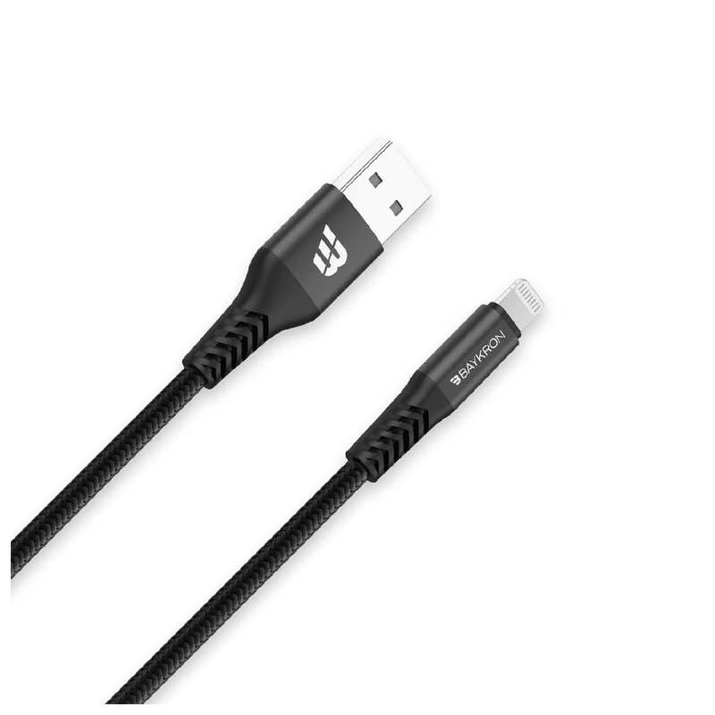  بايكرون بريميوم كابل 1.2 متر USB-A إلى Lightning للشحن والمزامنة - أسود
