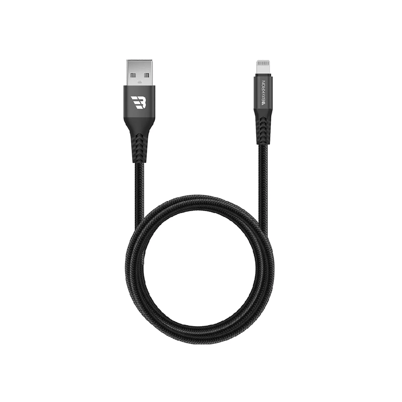  بايكرون بريميوم كابل 1.2 متر USB-A إلى Lightning للشحن والمزامنة - أسود