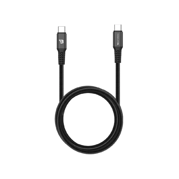 BayKron Premium Cable 1.2m USB-C to USB-C Charge Sync - Black
