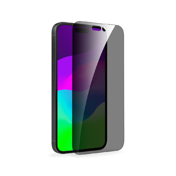 BayKron Smart Privacy Tempered Glass Screen Protector 6.1". Includes Easy Screen Applicator For iPhone 15 Pro