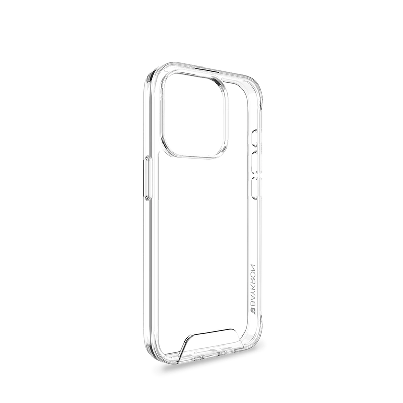 جراب BayKron Smart Slim X الشفاف المقاوم للصدمات 360 لهاتف iPhone 15 Pro - شفاف