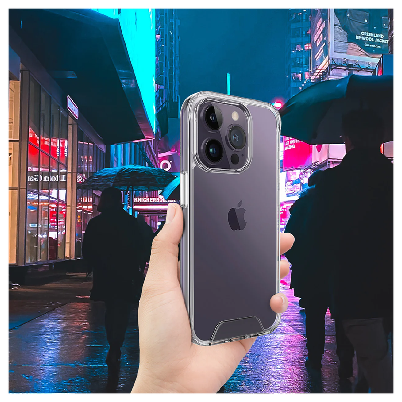 جراب BayKron Smart Slim X الشفاف المقاوم للصدمات 360 لهاتف iPhone 15 Pro - شفاف