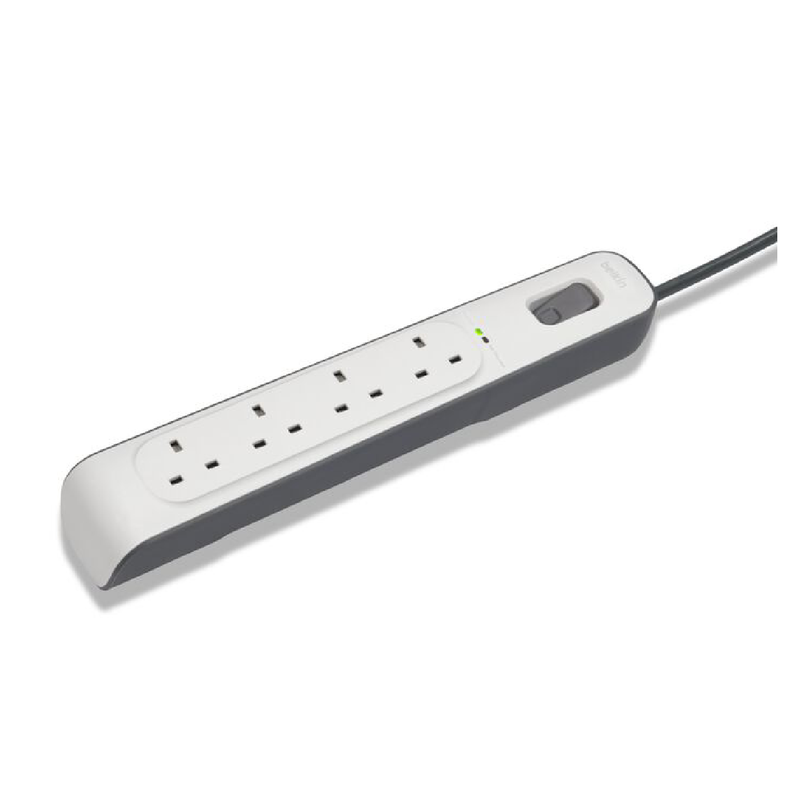 Belkin 4 Outlet Surge Protection Strip with 2M Power Cord - White
