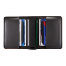 هيتش محفظة ثنائية الطي مصنوعة يدوياً من الجلد الطبيعي الأصلي الفاخر