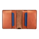 هيتش محفظة ثنائية الطي مصنوعة يدوياً من الجلد الطبيعي الأصلي الفاخر